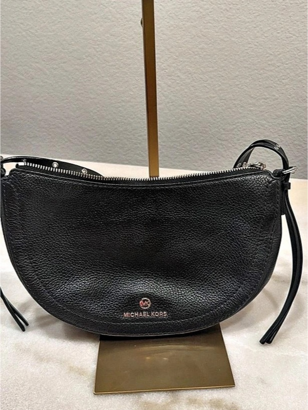 Michael Kors Camden Small/Medium Pebbled Leather Messenger Bag